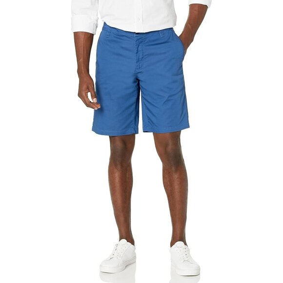 Armani Exchange Mens 10" Bermuda Shorts in Stretch Cotton Blend Blue 38 - Picture 1 of 7
